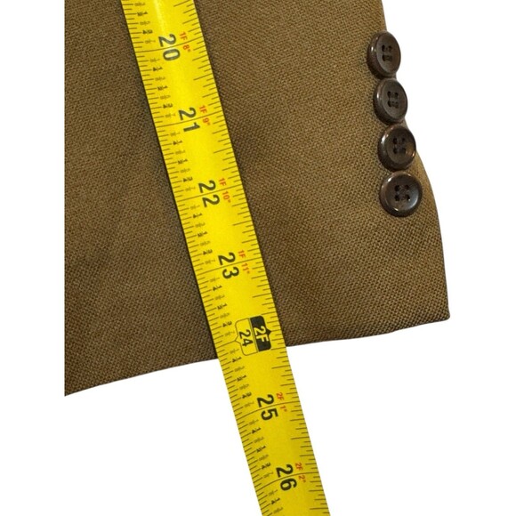 Camel Wool Cashmere Sport Coat 43R – Jos A Bank – Twill Weave Single Vent - Picture 11 of 13